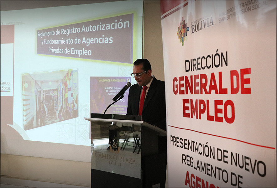 MINISTERIO DE TRABAJO SOCIALIZA EN COCHABAMBA REGLAMENTO PARA FUNCIONAMIENTO DE AGENCIAS DE EMPLEO